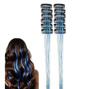 Or-opel Para El Cabello Con Clip - 12 Piezas De Extensiones De Or-opel Para El Cabello Con Brillo Para Mujeres | 50 cm Accesorios Para Cabellos De Ha-das Brillantes Para Actuación, Festival (A-zul)