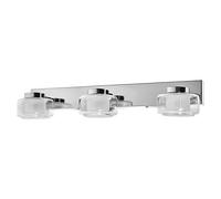 Or plique de pared LED (16,5 W, L x An x Al: 50 x 13 x 9 cm, Cromo, Blanco cálido, 3 ud.)