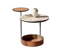 oR3sB4jE Mesa de Centro Mesa Auxiliar de 3 Niveles, mesita Noche con 2 mesas y Cesta Almacenamiento, Mesa Centro, té, for Sala Estar, Dormitorio, Marco Acero Estable Estante de Almacenamiento