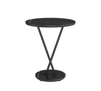 oR3sB4jE Mesa de Centro Mesa Auxiliar Redonda de mármol Lujo, Mueble Compacto for sofá, Mesa Centro Moderna, for balcón, mesita Noche Estante de Almacenamiento(Negro)