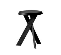 oR3sB4jE Mesa de Centro Mesa Auxiliar Sencilla de Madera, Mesa Redonda pequeña, Taburete bajo, mesita Noche for Sala Estar y balcón Estante de Almacenamiento(Negro)