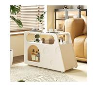 oR3sB4jE Mesa de Centro Mesa de Centro móvil for Sala Estar, Varios estantes Almacenamiento Laterales for el hogar, gabinete Lateral Creativo for sofá en Esquina con carros Estante de Almacenamiento