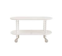 oR3sB4jE Mesa de Centro Mesa de Centro móvil for Sala Estar, Varios Lados del sofá, Carrito Lateral Comedor, Mesa Costura Tipo apartamento pequeño Estante de Almacenamiento(Blanco,80cm)