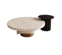 oR3sB4jE Mesa de Centro Mesa de Centro Redonda Madera Maciza Creativa, Mesa té Minimalista Moderna, diseño Lujoso y liviano for Sala Estar Estante de Almacenamiento(Negro)
