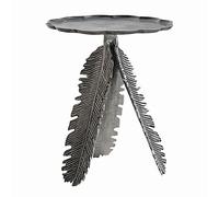 oR3sB4jE Mesa de Centro Mesa de Centro única Aluminio Hecha a Mano, Mesa Auxiliar con Bandeja Natural, mesita Noche for la Familia Estante de Almacenamiento(Grey)