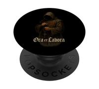 Ora et labora - Pray and Work PopSockets PopGrip Adhesivo