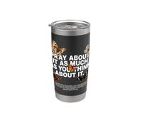 Ora por ello tanto como pienses en ello Fe cristiana Vaso térmico de acero inoxidable de doble pared