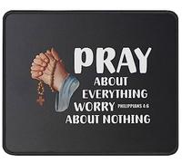 Ora por Todo, No Te Preocupes por Nada. Escritura Religiosa Inspiradora. Alfombrilla para Ratón Base De Goma Alfombrillas De Mouse Pequeña Alfombrilla De Ratón para Ordenador Juego Hogar 25X30Cm