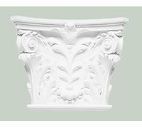 Orac Decor K251 Capitel Motivo Floral Muro Poliuretano Blanco 42,5x10,5x35cm