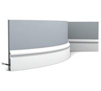 Orac Decor SX137F Zócalo De Pared De Poliuretano Flexible Blanco 200x10x1,5 Cm