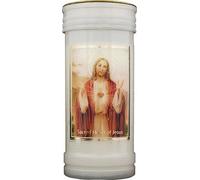 Oración a la Sagrado Corazón 72 Hora Duración Vela Santos Católica 15cm Blanco
