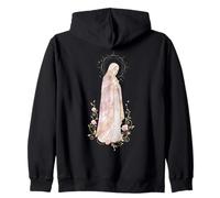 Oración católica Floral Rosa Virgen María Sudadera con Capucha
