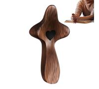 Oración De Bolsillo - Corazón Hueco De Madera, Recuerdo De Reflexión De Fe, Encanto De Meditación Espiritual, Devoción, Colgante En Forma De Corazón Religioso, Oración De Alivio Del Estrés