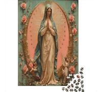 Oración de la Virgen MaríaRompecabezas De 1000 Piezas Estilo de Iconos religiososjuegos EduGatoivos De Desafío para Adultos, Decoración del Hogar52x38cm/1000pcs
