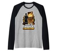 Oración de Marketing para Mayores conversiones Camiseta Manga Raglan