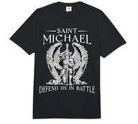 Oración de San Miguel Defiende la Batalla Fe Cristiana Comfort Colors Adult Heavyweight T-Shirt