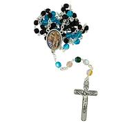 Oración devocional para las almas en el purgatorio | Cuentas de vidrio multifacetadas | Incluye instrucciones e información | Gran regalo católico para la primera comunión y confirmación | Hecho en Italia