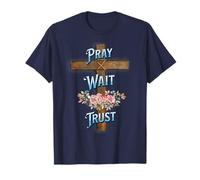 Oración, Espera, Confianza, Cita Inspirada en la fe, Cristianismo, Jesús Camiseta
