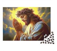 Oración Luz Religión Rompecabezas 1000 Piezas Papel para Adultos, Educativo Arte, Puzzle Cristiano decoración de Pared 52x38cm/1000pcs