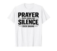 Oración por los Problemas Fe sobre el Miedo Cristiano Inspiración Camiseta gráfica económica, Hombre, Blanco, XL