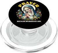 Oración porque el asesinato está mal un pecado Humor católico divertido PopSockets PopGrip para MagSafe