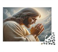 Oración Reflexiva Puzzle de Religión 1000 Piezas Papel para Adultos Educativo Puzzle Papel Grueso Decoración de Pared Regalo 52x38cm/1000pcs
