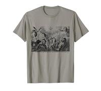 Oración Retro del purgatorio para Las Almas Santas católico Halloween Camiseta, Hombre, Pizarra, S