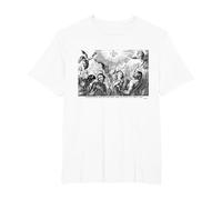 Oración Retro del purgatorio para Las Almas Santas católico Halloween Camiseta, Hombre Tallas Grandes, Blanco, 4X Alto