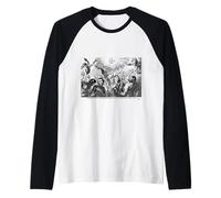 Oración Retro del purgatorio para Las Almas Santas católico Halloween Camiseta Manga Raglan