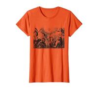 Oración Retro del purgatorio para Las Almas Santas católico Halloween Camiseta, Mujer, Naranja, L