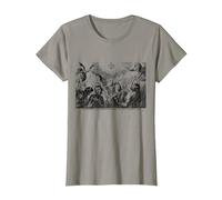 Oración Retro del purgatorio para Las Almas Santas católico Halloween Camiseta, Mujer, Pizarra, XS