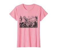 Oración Retro del purgatorio para Las Almas Santas católico Halloween Camiseta, Mujer, Rosado, XL