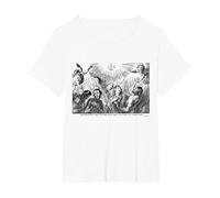 Oración Retro del purgatorio para Las Almas Santas católico Halloween Camiseta, Mujer Tallas Grandes, Blanco, 3XL Grande
