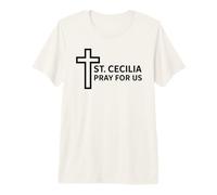 Oración Santa Cecilia Diseño del Ministerio de Música Católica Camiseta Premium