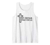 Oración Santa Cecilia Diseño del Ministerio de Música Católica Camiseta sin Mangas