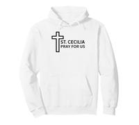 Oración Santa Cecilia Diseño del Ministerio de Música Católica Sudadera con Capucha