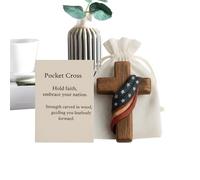Oraciones de bolsillo - Práctico accesorio de oración de madera,Decoración de madera religiosa para el hogar | Para hombres y mujeres, devocional de viaje de iglesia