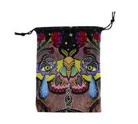 Oracle Card Bag - Almacenamiento de Cubierta de Terciopelo con cordón, de baraja de Tarot, Bolsillo para Accesorios de Juego, Soporte Compacto para Tarjetas, Material de Terciopelo de Tarot para