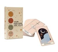 Oracle Cards Deck - Feeling Deck | 48 English Edition Cards with Emotion Affirmation Prompts, Premium Paper Board Game with Guidance, Family Entertainment Game, Party Night Fun for Outdoor Use