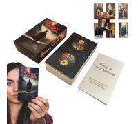 Oracle Cards, Red Fairy Tarot Fortune Contar Herramientas de adivinación de tarjetas de mesa, fiesta que juega a la adivinación del destino, no es fácil de desvanecer, versión estándar de tarot en