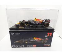 Bburago Coche F1 Red Bull RB18 (2022) a escala 1 43, Sergio Pérez 11, con conductor, funda rígida (18-38062P), colores surtidos