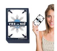 Oracle Tarot Cards Adivination Deck, Portable Yes Or No Fortune Telling Ritual Set, Spiritual Reading Tool with Symbolic Ilustrations for Women Men Travel Meditation Coffee Table
