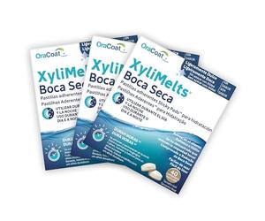 OraCoat XyliMelts - 120 Pastillas Adhesivas para la Boca Seca y Protección Dental - Xilitol Natural - Alivio Nocturno contra la Xerostomía y el Mal Aliento (Sin Sabor/Natural, Pack 3)