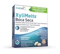 OraCoat XyliMelts - 40 Pastillas Adhesivas para la Boca Seca y Protección Dental - Xilitol Natural - Alivio Nocturno contra la Xerostomía y el Mal Aliento (Menta Suave, Pack 1)