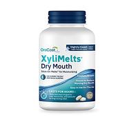 Oracoat XyliMelts - Discos hidratantes para boca seca durante la noche o el día, sin azúcar con xilitol, 230 unidades, sabor ligeramente dulce, alivio de 8 horas