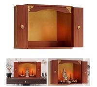 Oracra Altar Espiritual Gabinete-Altar para El Buda y Los Seres Queridos para El Hogar, Hornacinas Budistas con Puerta de Pared o de Sobremesa, Soporte para Altar del Día de Muertos