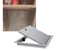 Oracra Trampilla Pladur Cubierta Magnética Gris del Panel de Acceso, Cerradura de Clic para Puerta de Acceso Al Armario, Trampilla de Servicio de Pared/Placa de Apertura de Acceso(20x30cm/7.8x11.8in)