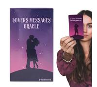 Oráculo del amor romántico, baraja de tarot para principiantes, cartas portátiles de 4.13 x 2.44 pulgadas con símbolos ilustrados, divertida baraja de adivinación, cartas de oráculo con diseño