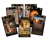 Oráculo del ojo de Horus - Baraja de sabiduría con temática egipcia de 78 cartas, fuerza de voluntad y visión divina