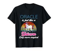 Oráculo es como un Unicornio. ¡Mágico! Nombre para Mujeres/niñas/bebés Camiseta gráfica económica, Hombre, Negro, M